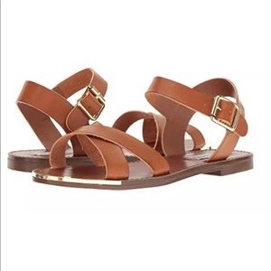 Steve Madden Bayley-R vegan leather sandals with gold details
